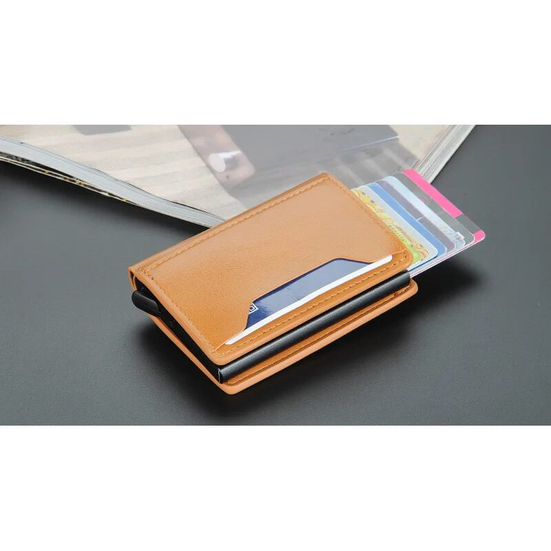 Portefeuille Porte Cartes 5 CB iPhone Magsafe Anti RFID Cuir PU Magnétique Luxe – Image 21