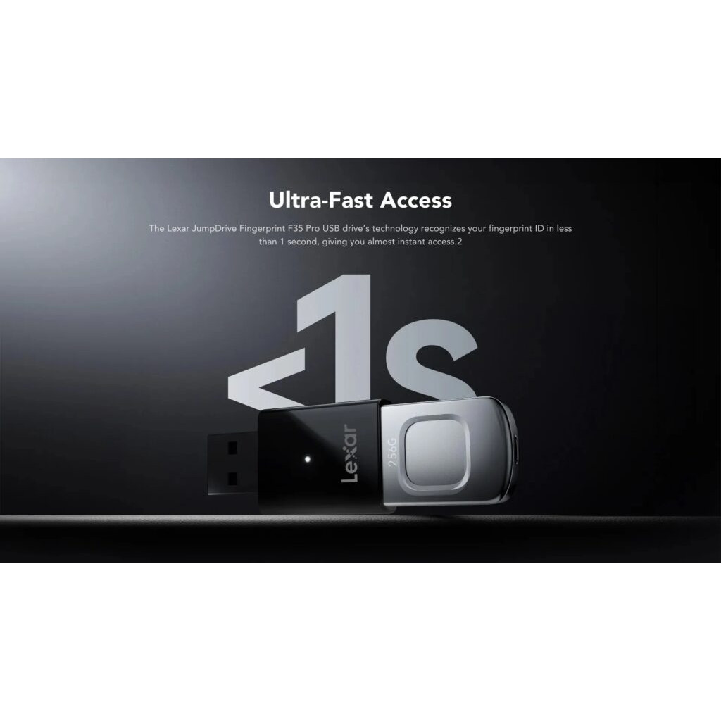 Clé USB Lexar F35 Pro 64 128 256 Go USB 3.2 Empreinte Digitale Cryptage AES – Image 9