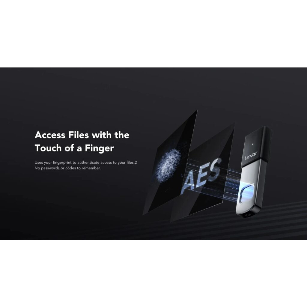 Clé USB Lexar F35 Pro 64 128 256 Go USB 3.2 Empreinte Digitale Cryptage AES – Image 8