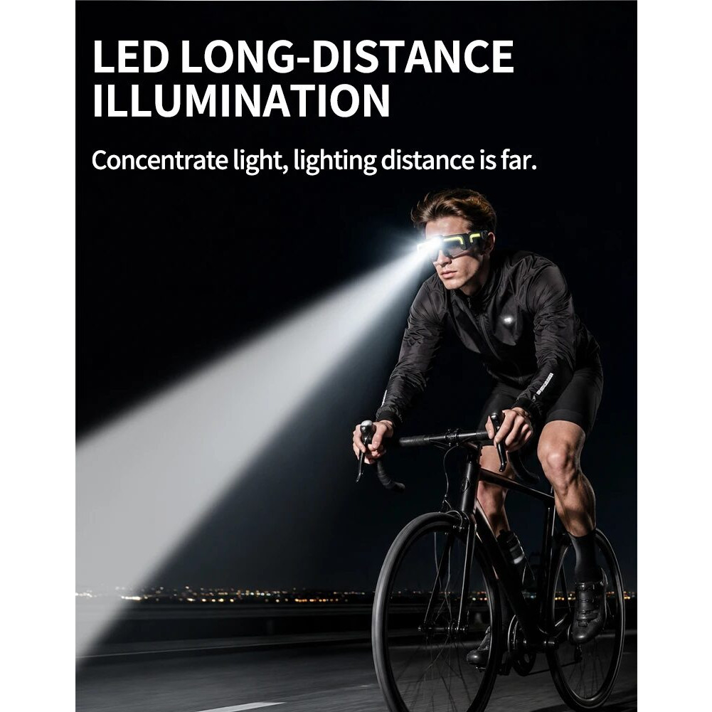 Lampe Frontale Lunettes LED à Induction COB XTE Rechargeable USB IPX4 Atelier – Image 9