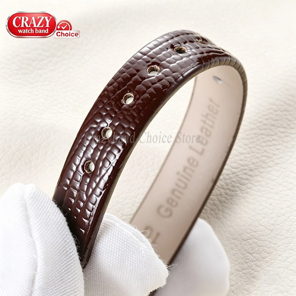 Bracelet de Montre Femme Cuir Véritable 8 10 12 14 16 mm Boucle Ardillon Lézard – Image 3