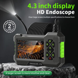 Caméra Endoscope 4,3 Pouces HD IP67 8 LED Zoom 2x 10m Semi Rigide Inspection