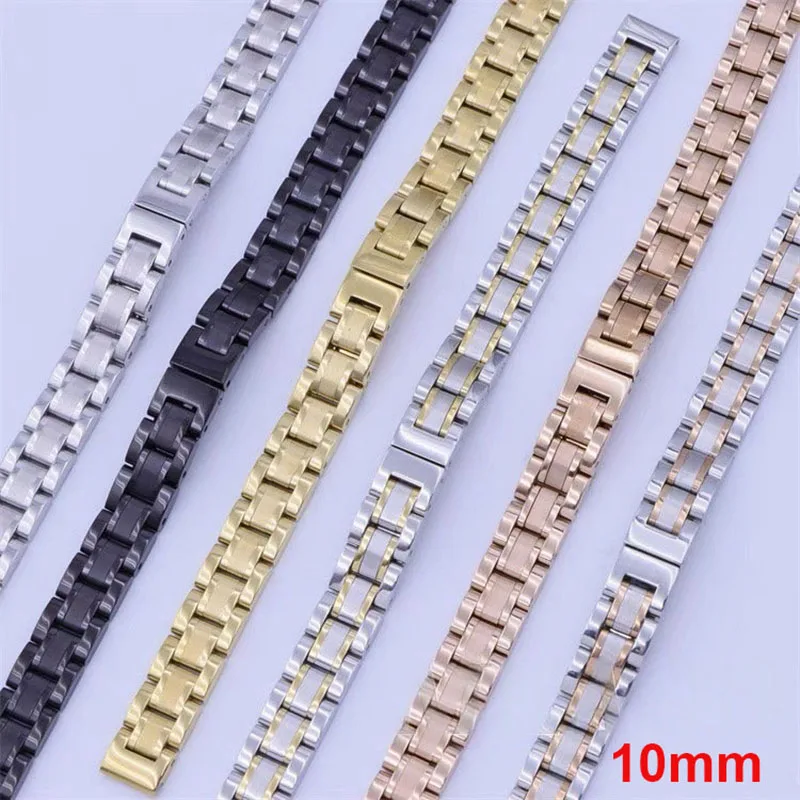 Bracelet de Montre Femme Acier Inoxydable Boucle Déployante Papillon 10mm 8mm – Image 3