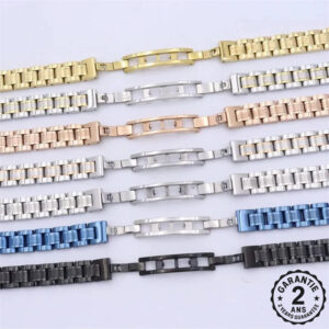 Bracelet de Montre Femme Acier Inoxydable Boucle Déployante Papillon 10mm 8mm