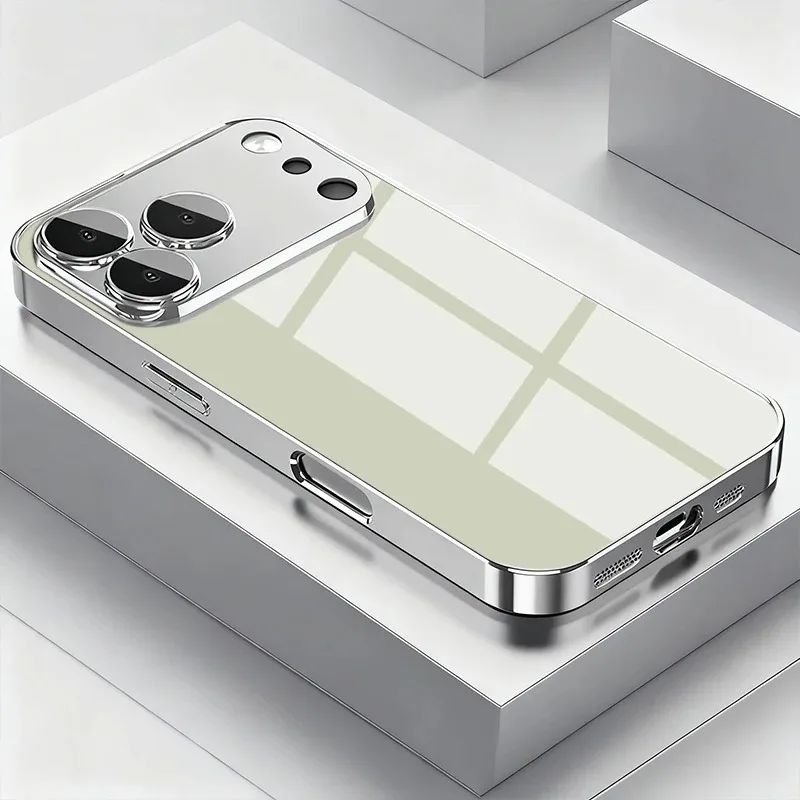 Coque iPhone 17 16 15 14 13 12 11 Pro Max Plus 16e Air Verre Brillant Pastel – Image 5