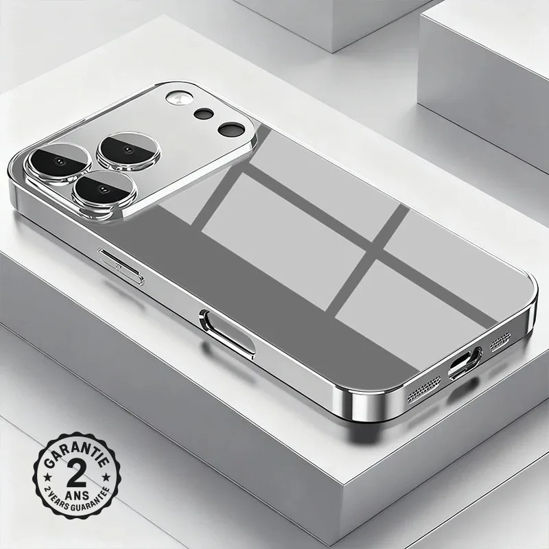 Coque iPhone 17 16 15 14 13 12 11 Pro Max Plus 16e Air Verre Brillant Pastel