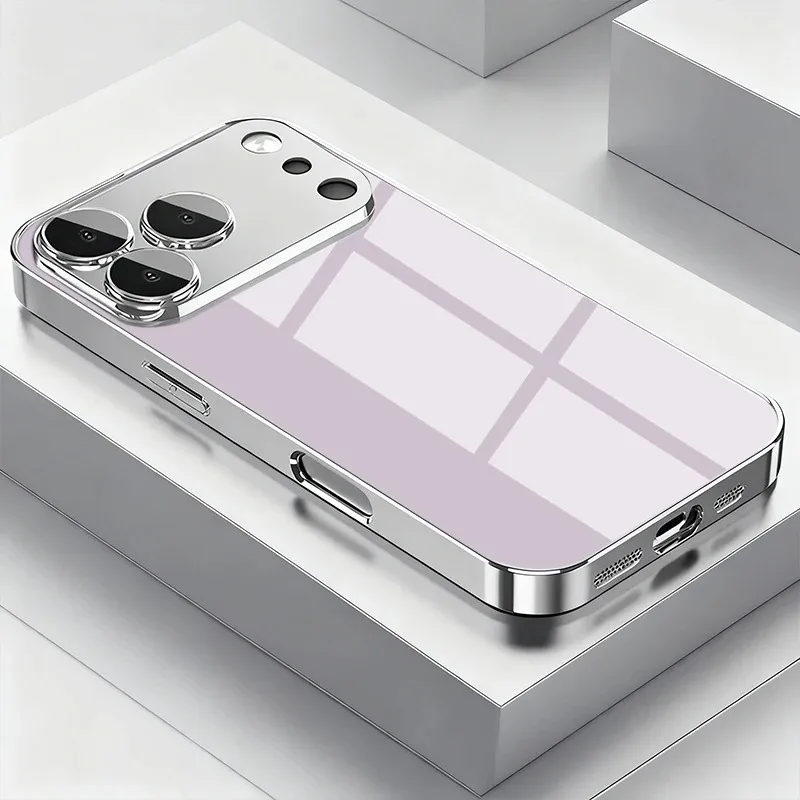 Coque iPhone 17 16 15 14 13 12 11 Pro Max Plus 16e Air Verre Brillant Pastel – Image 2