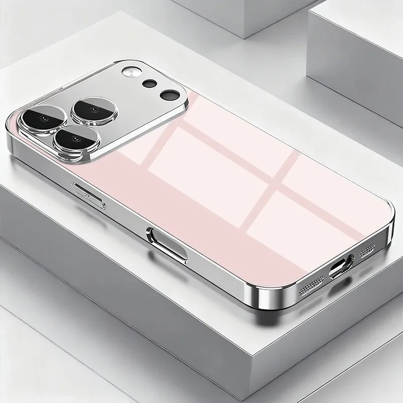 Coque iPhone 17 16 15 14 13 12 11 Pro Max Plus 16e Air Verre Brillant Pastel – Image 4