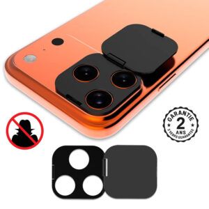 Protection Objectif Camera iPhone 17 16 15 14 13 12 11 Pro Max Noir Anti Espion
