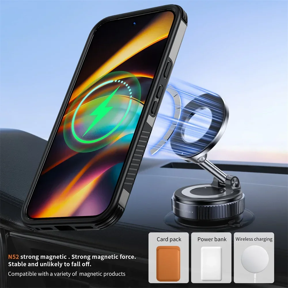 Coque Google Pixel 11 10 10a 9 8 Pro XL TPU Magsafe Magnétique Anneau Rotatif – Image 7