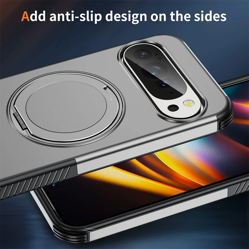 Coque Google Pixel 11 10 10a 9 8 Pro XL TPU Magsafe Magnétique Anneau Rotatif – Image 8