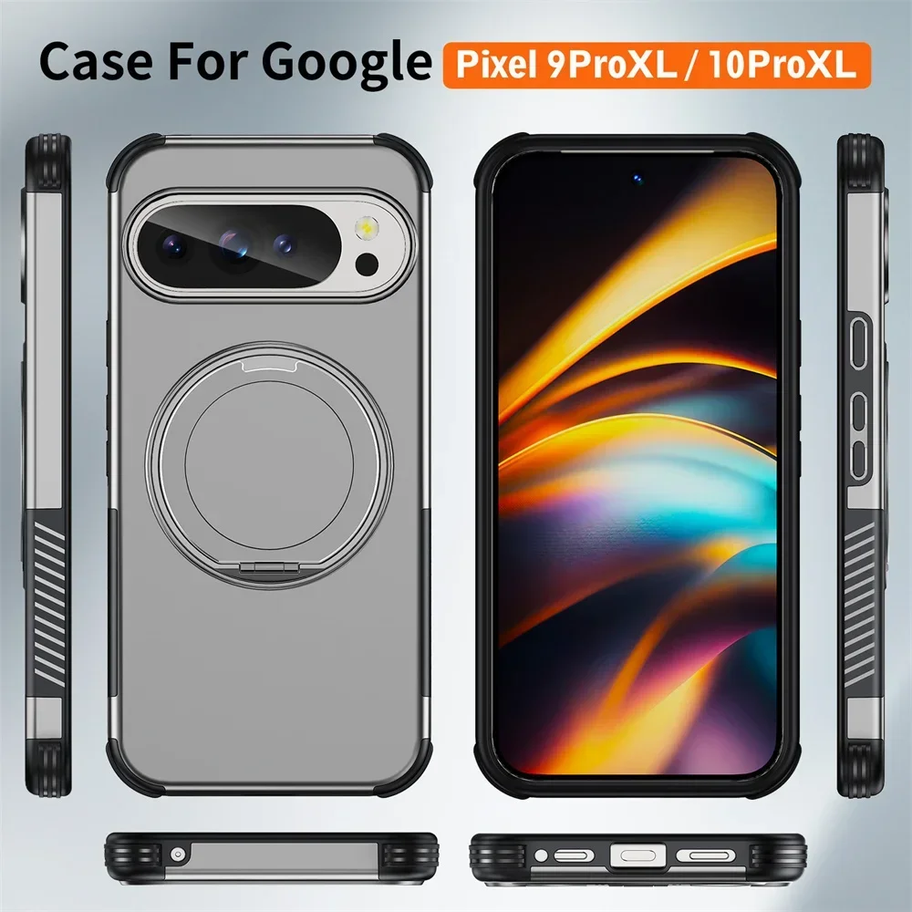 Coque Google Pixel 11 10 10a 9 8 Pro XL TPU Magsafe Magnétique Anneau Rotatif – Image 6