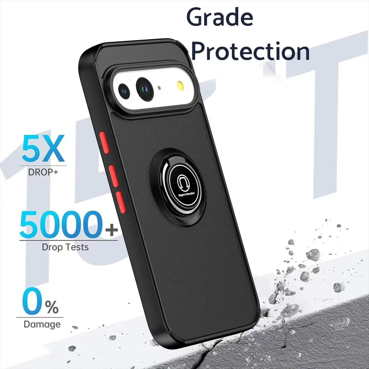 Coque Google Pixel 10 9 8 7 Pro XL A Anneau Magnétique Antichoc Couleurs Variées – Image 5