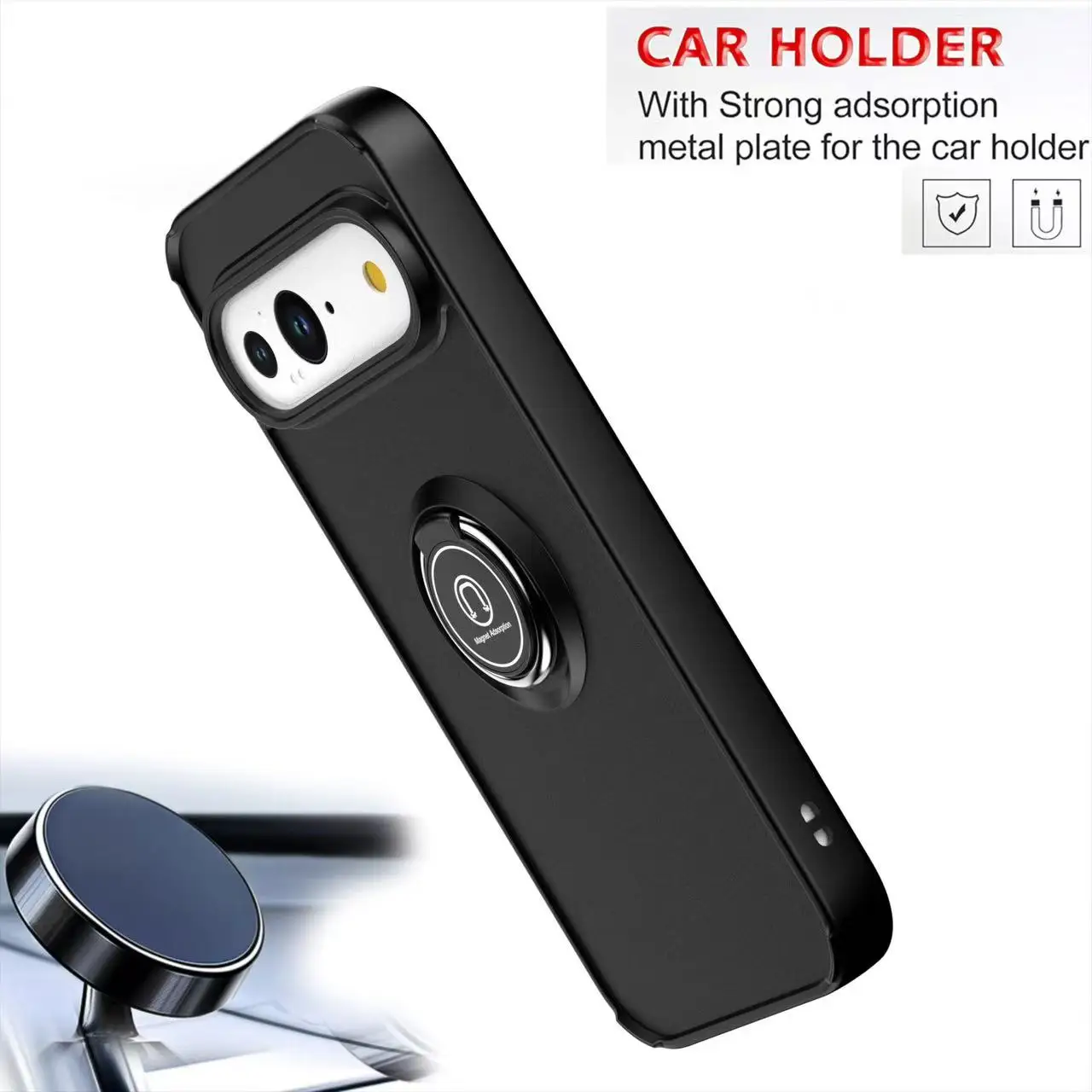 Coque Google Pixel 10 9 8 7 Pro XL A Anneau Magnétique Antichoc Couleurs Variées – Image 3