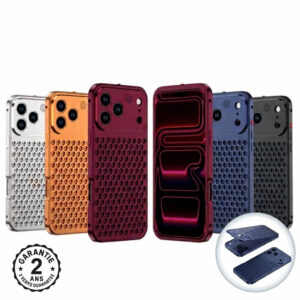 Coque iPhone 18 17 16 15 Pro Max Aluminium Refroidissement Intense Antichoc Luxe