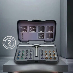 Kit Tournevis à Cliquet 24 Pièces Acier S2 Chrome Vanadium Réversible iPhone PC