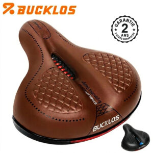 Selle de Vélo BUCKLOS Simili Cuir Gel Confort MTB VTT Épaisse Absorption Chocs