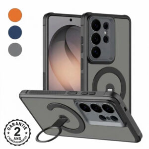 Coque Magnétique Samsung Galaxy S26 S25 S24 S23 Ultra FE Antichoc Anneau Rotatif