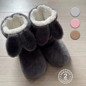 Chaussettes Thermiques Chaudes Mi-mollet Femme Polaire Hiver Oreilles de Lapin