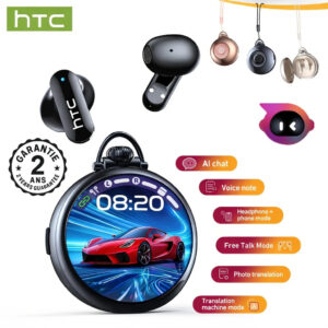 Ecouteurs Bluetooth HTC NE71 Ecran Tactile LED Traduction IA 134 Langues AI