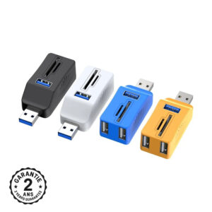 Adaptateur Hub USB 3.0 Lecteur SD TF Micro SD MMC USB A 5 Ports PC MacBook iMac