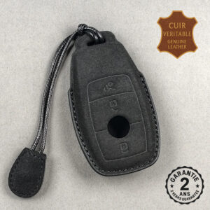 Coque Clé de Voiture Cuir Nubuck Mercedes Benz Classe E C S W GLC E200 E400 E63