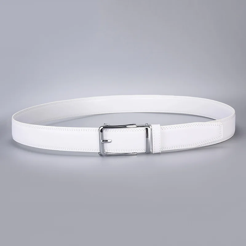 Ceinture Homme Cuir Véritable Blanche Automatique Acier 105 110 115 120 125 cm – Image 6