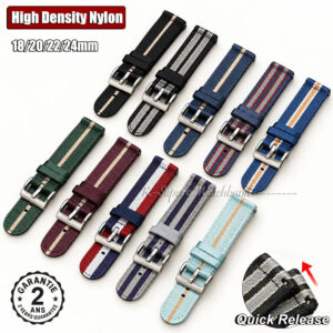 Bracelet de Montre pour Omega Tudor Universel Nylon Quick Release 18 20 22 24 mm