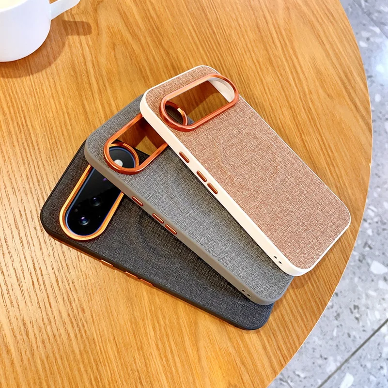 Coque Google Pixel 11 10 9 Pro XL 10a 9a Tissu Magnétique Magsafe Boutons Orange – Image 8