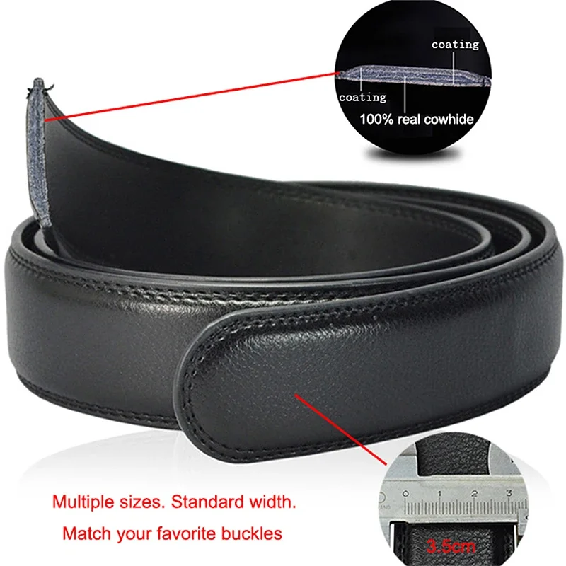 Ceinture Homme Cuir Véritable Grande Taille Acier 120 140 150 160 170 180 cm – Image 7