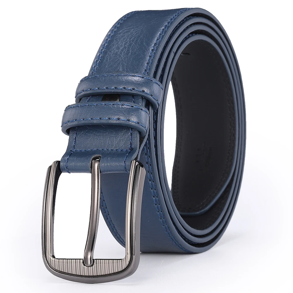 Ceinture Homme Cuir de Vache Boucle Acier Inox Uni 105 110 115 120 125 130 cm – Image 5