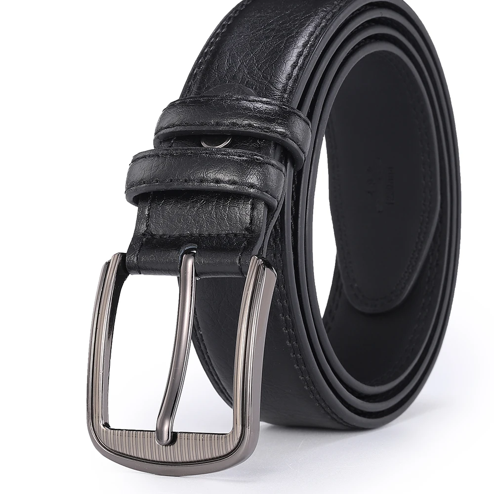 Ceinture Homme Cuir de Vache Boucle Acier Inox Uni 105 110 115 120 125 130 cm – Image 4