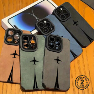 Coque iPhone 18 17 16 15 14 13 12 11 7 XR XS X Pro Max Plus Simili Cuir Avion