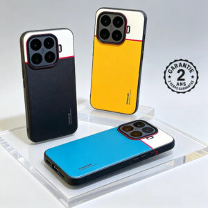 Coque Xiaomi Cuir PU 17T 17 15 14 13 Pro Ultra Max Objectif Surélevé Bicolore