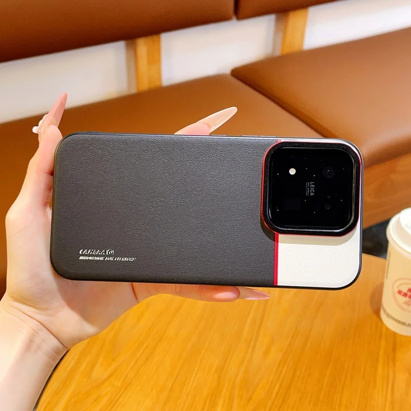 Coque Xiaomi Cuir PU 17T 17 15 14 13 Pro Ultra Max Objectif Surélevé Bicolore – Image 4