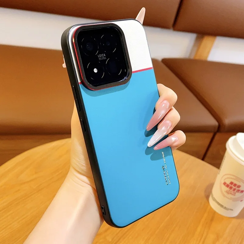 Coque Xiaomi Cuir PU 17T 17 15 14 13 Pro Ultra Max Objectif Surélevé Bicolore – Image 5