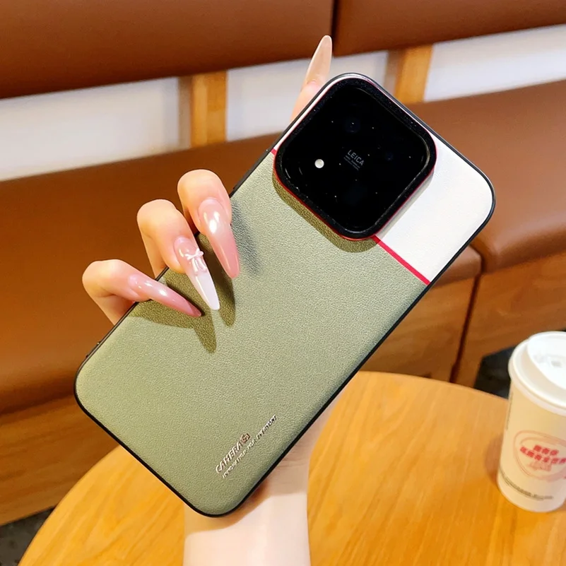 Coque Xiaomi Cuir PU 17T 17 15 14 13 Pro Ultra Max Objectif Surélevé Bicolore – Image 3