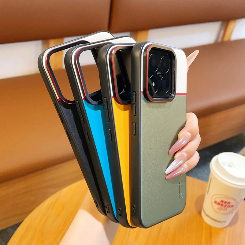 Coque Xiaomi Cuir PU 17T 17 15 14 13 Pro Ultra Max Objectif Surélevé Bicolore – Image 6
