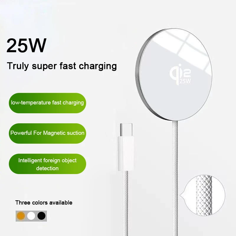 Chargeur Sans Fil Rapide Qi2 25W MagSafe iPhone Samsung Google Pixel Magnétique – Image 6
