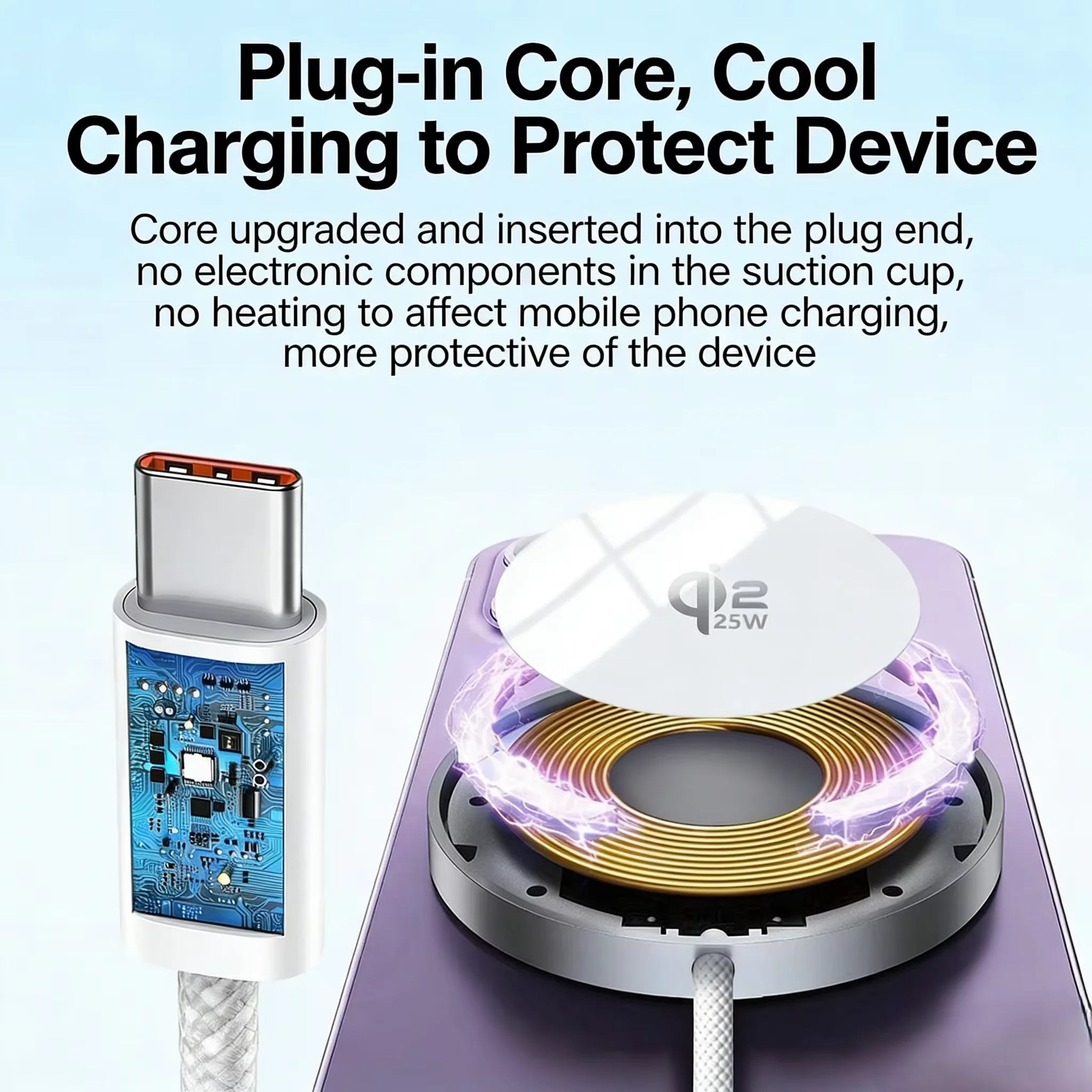 Chargeur Sans Fil Rapide Qi2 25W MagSafe iPhone Samsung Google Pixel Magnétique – Image 4