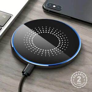 Chargeur Sans Fil Induction Qi USB-C iPhone Samsung Xiaomi 15W Rapide Ultra Slim