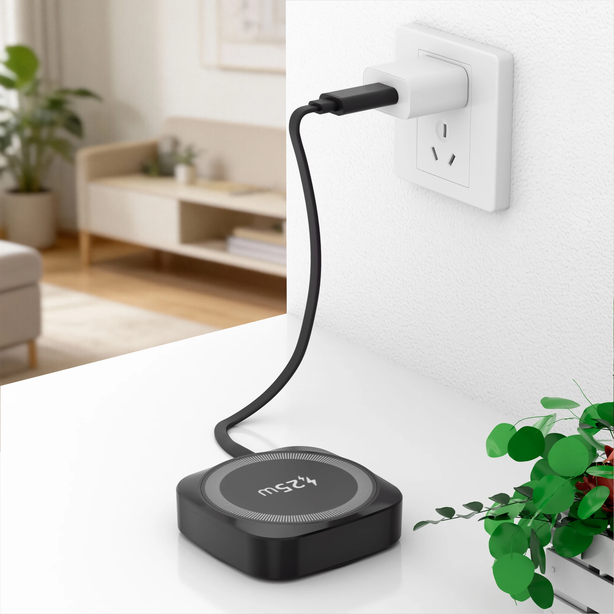 Chargeur Sans Fil Rapide 25W Qi2 Magnétique USB-C iPhone AirPod Câble Extensible – Image 9