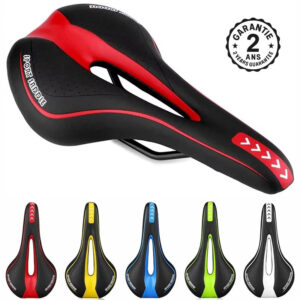 Selle de Vélo Adulte Route VTT Montagne Cuir PU Antichoc Ergonomique Gel Coussin