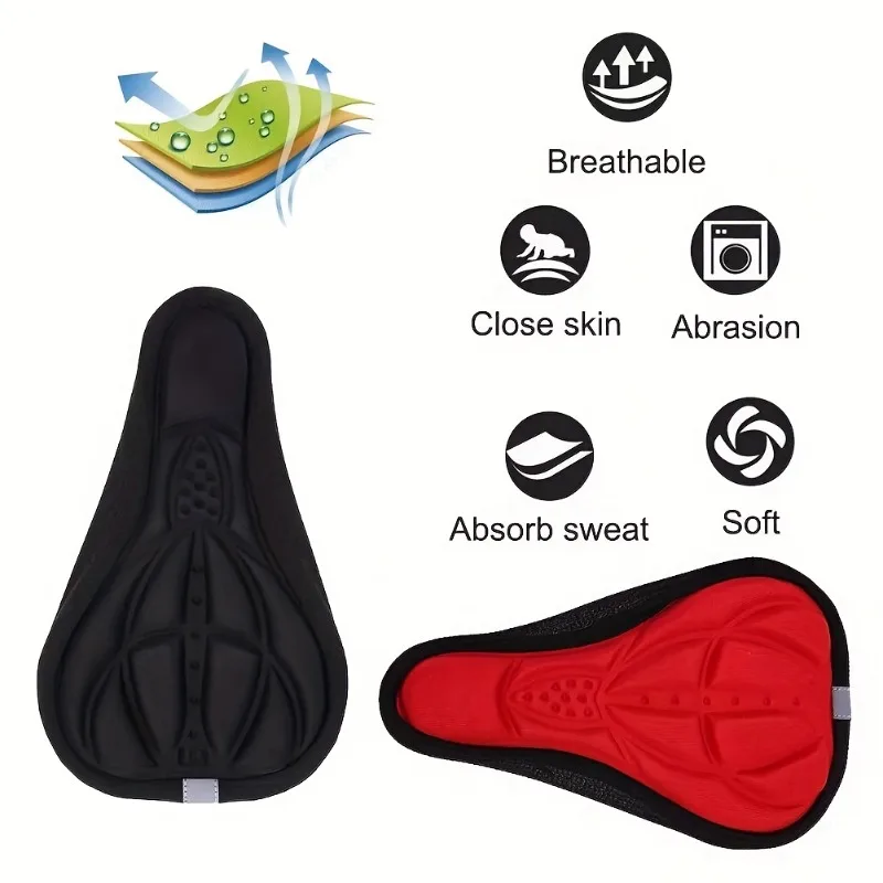 Housse Coussin pour Selle de Vélo VTT Chemin Mousse Éponge Respirant Confortable – Image 3